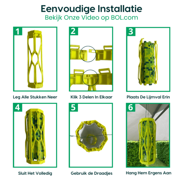 Wespen lijmval, geschikt voor wespen, vliegjes, vliegen en muggen, set van 2 stuks voor effectieve insectenbestrijding.